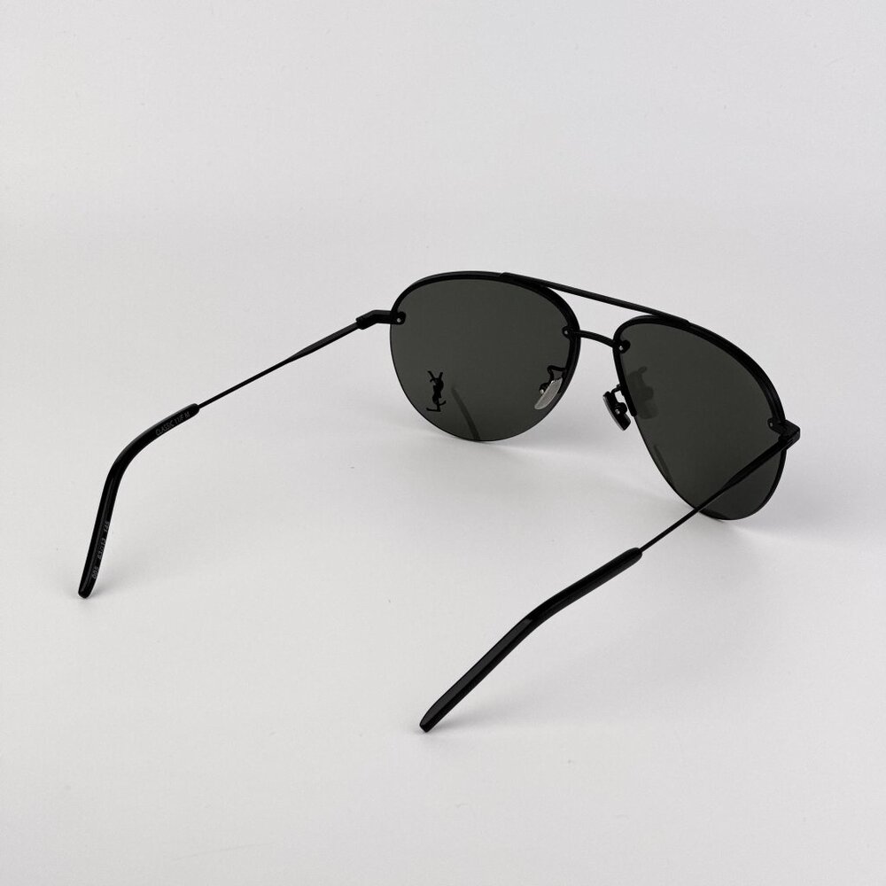 Saint Laurent CLASSIC 11/F M Pilot Sunglasses – Matte Black Grey | Model 005 - Picture 4 of 9